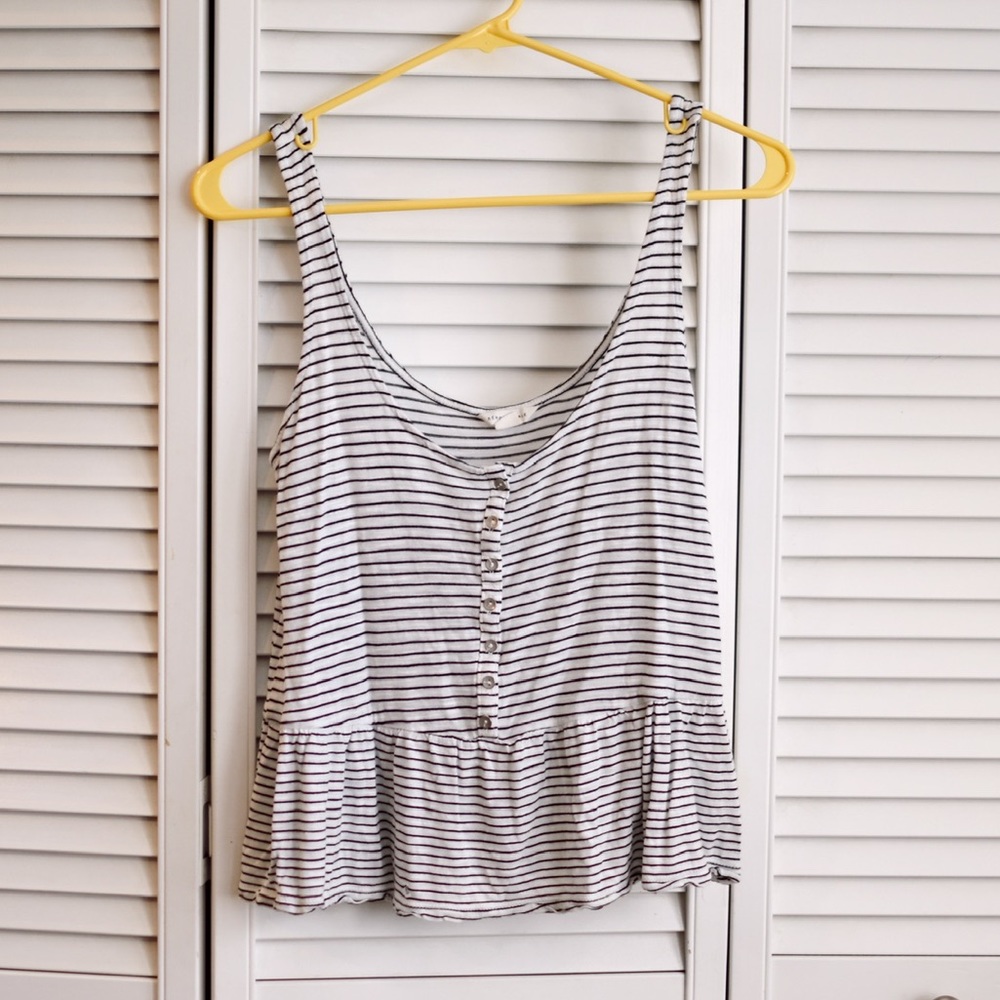 Striped Peplum Tank